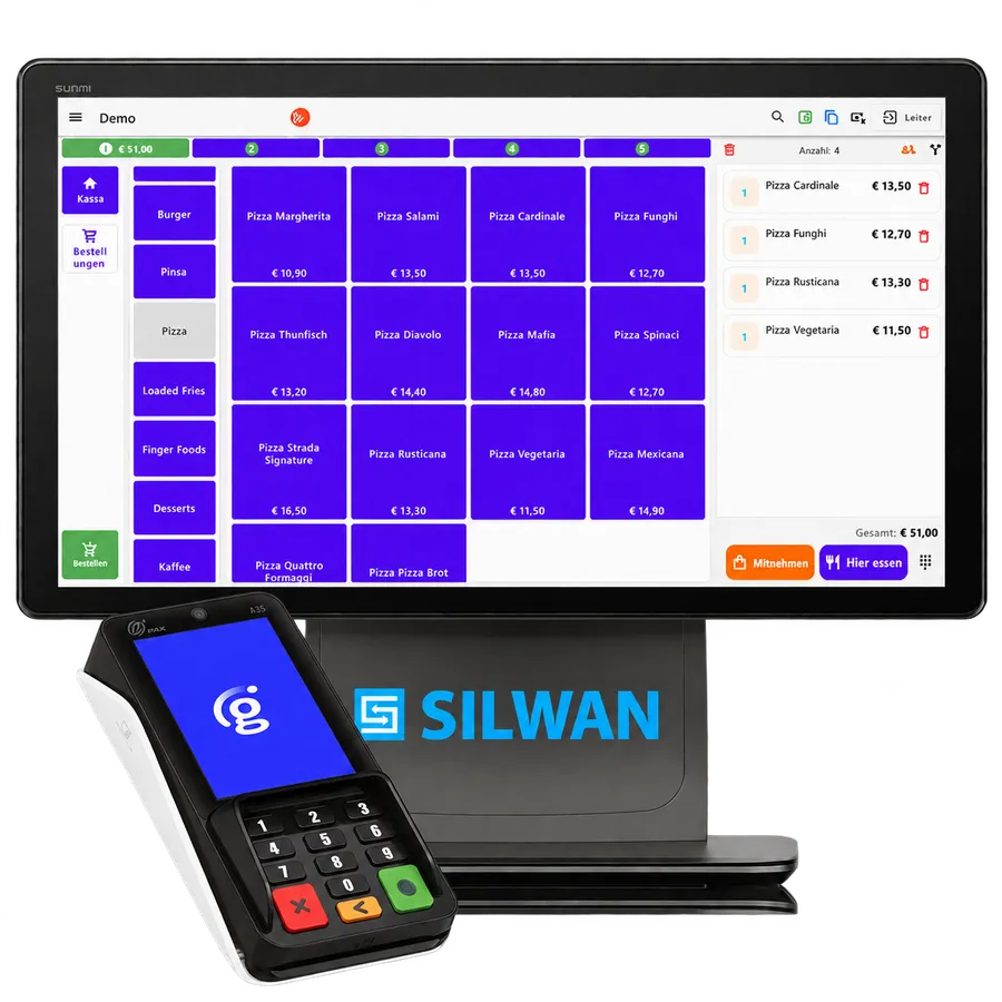 Mobile Silwan Kasse am Stand