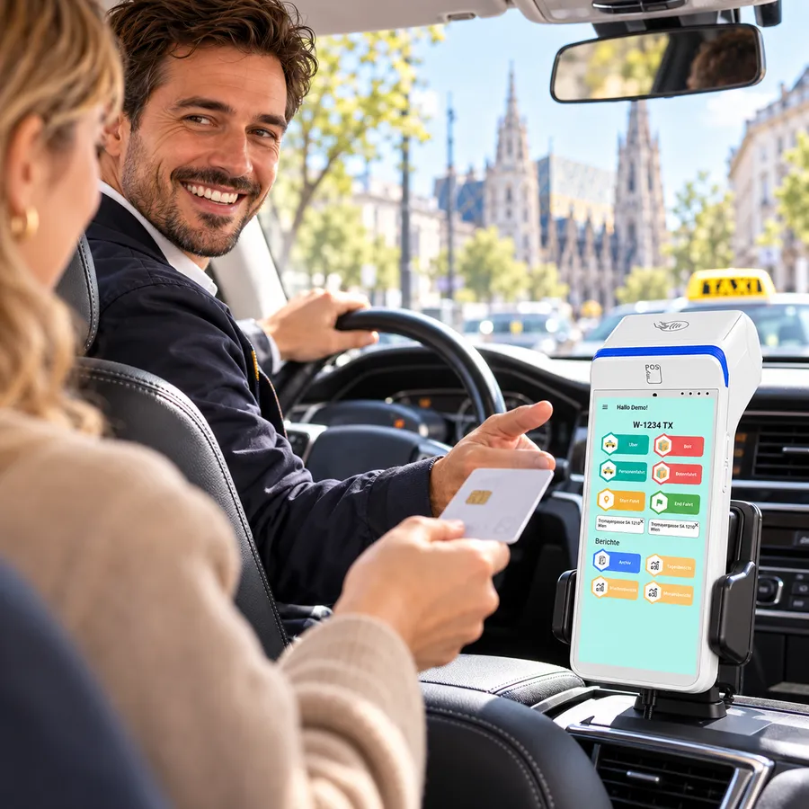 Taxi mit Silwan Registrierkasse